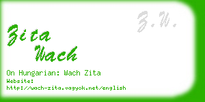 zita wach business card